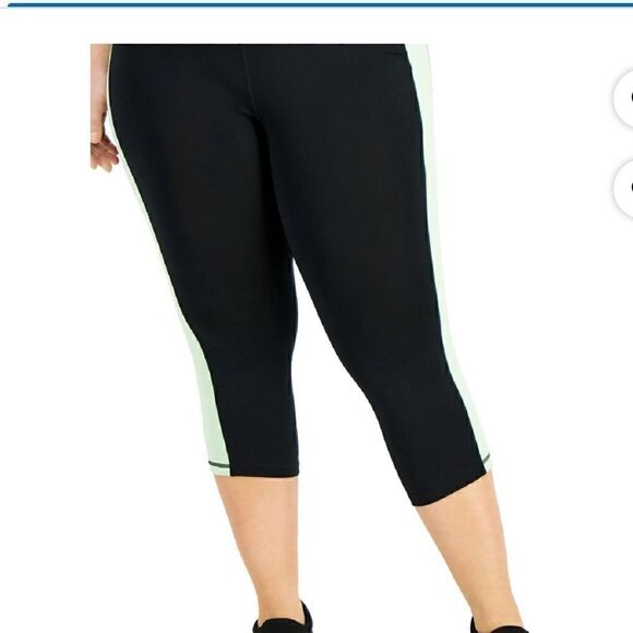 ID Ideology Women's Colorblocked Capri Leggings Green ASh - Picture 6 of 11